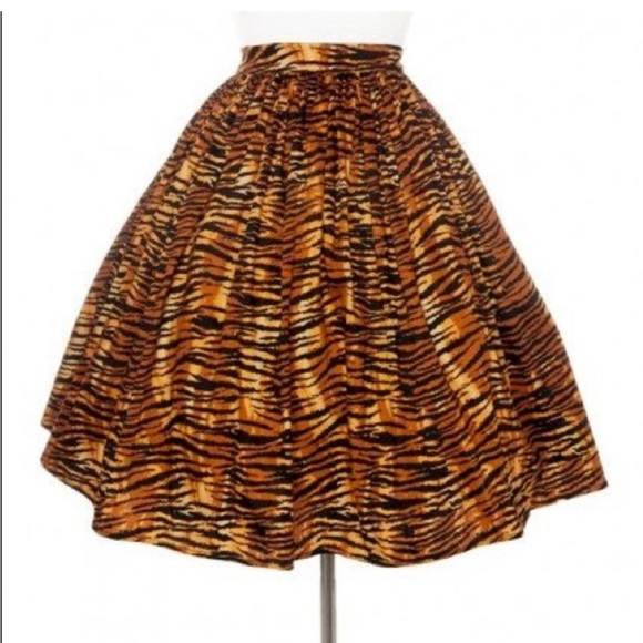 Pinup Couture Dresses & Skirts - Deadly Dames Tiger Stripe skirt Retro pinup Pinupgirl Vintage LSU Tigers